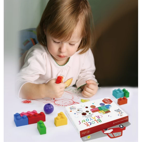 Creioane cerate interconectabile Block Crayons - Dinozaur Triceratops, Haku Yoka Creioane cerate interconectabile Block Crayons - Dinozaur Triceratops, Haku Yoka