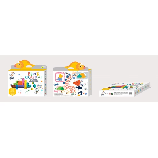 Creioane cerate interconectabile Block Crayons - Dinozaur Triceratops, Haku Yoka Creioane cerate interconectabile Block Crayons - Dinozaur Triceratops, Haku Yoka