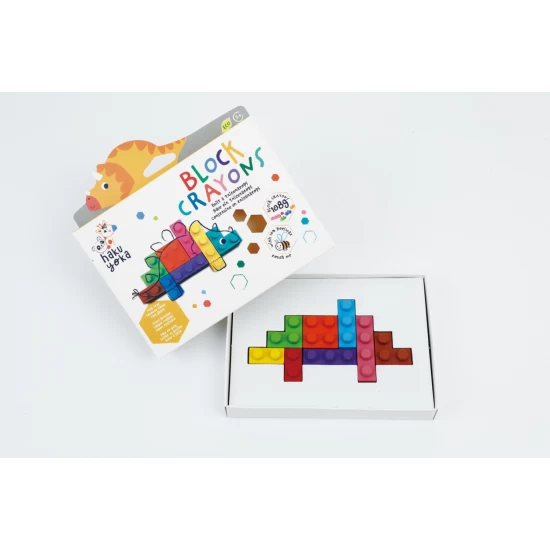 Creioane cerate interconectabile Block Crayons - Dinozaur Brachiosaurus, Haku Yoka Creioane cerate interconectabile Block Crayons - Dinozaur Brachiosaurus, Haku Yoka