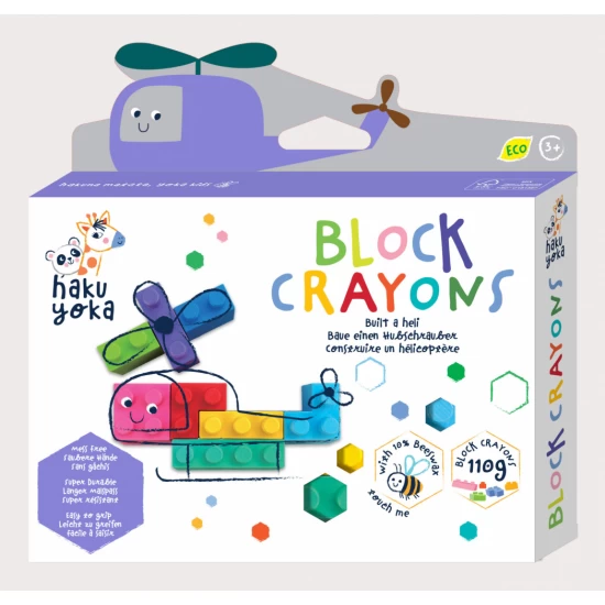 Creioane cerate interconectabile Block Crayons - Elicopter, Haku Yoka Creioane cerate interconectabile Block Crayons - Elicopter, Haku Yoka
