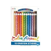 Set 12 creioane colorate Color Appeel cu invelis detasabil