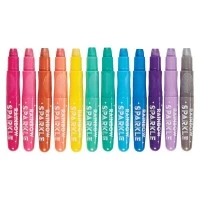 Set 12 creioane colorate cu gel acuarela cu sclipici Rainbow Sparkle Metallic