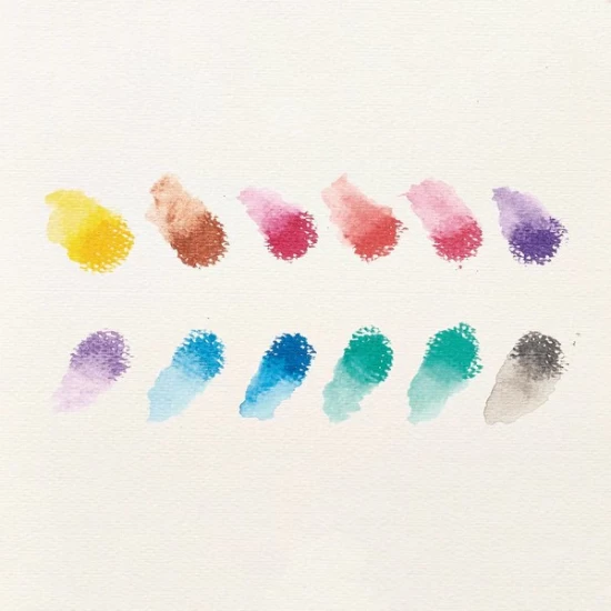 Set 12 creioane colorate cu gel acuarela cu sclipici Rainbow Sparkle Metallic