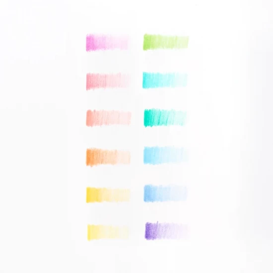 Set 12 creioane colorate in nuante pastelate Set 12 creioane colorate in nuante pastelate