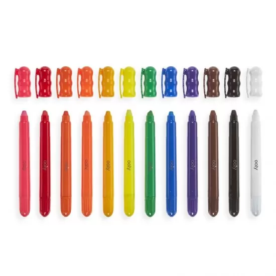 Set 12 culori lavabile creioane cu gel pentru geam si sticla Rainy Dayz Set 12 culori lavabile creioane cu gel pentru geam si sticla Rainy Dayz