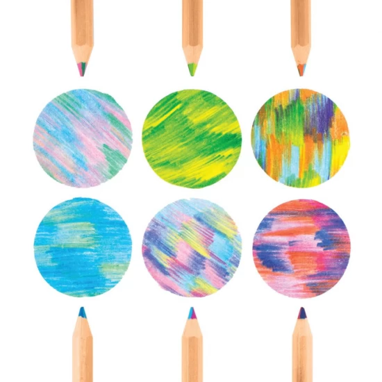 Set 6 creioane multicolore Caleidoscop Set 6 creioane multicolore Caleidoscop