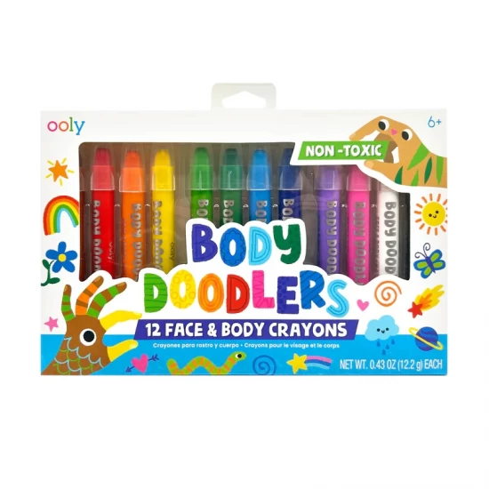 Set 12 creioane pictura pentru fata si piele Body Doodlers Set 12 creioane pictura pentru fata si piele Body Doodlers