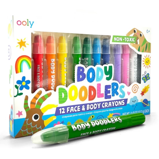 Set 12 creioane pictura pentru fata si piele Body Doodlers Set 12 creioane pictura pentru fata si piele Body Doodlers