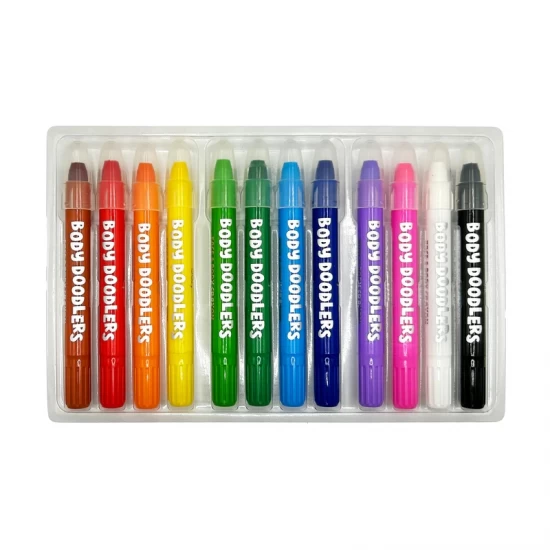 Set 12 creioane pictura pentru fata si piele Body Doodlers Set 12 creioane pictura pentru fata si piele Body Doodlers