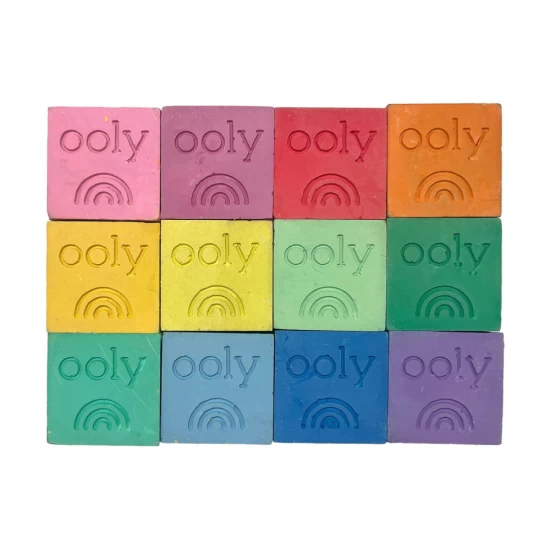 Creta lavabila Chalk-O-Rama, set de 12 cuburi, perfecta pentru desen pe asfalt