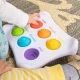 Jucarie senzoriala educativa cu bule din silicon Dimpl Duo Fat Brain Toys