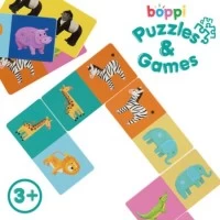 Domino cu Imagini Boppi, 28 piese, Animale salbatice