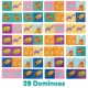 Domino cu Imagini Boppi, 28 piese, Dinozauri Domino cu Imagini Boppi, 28 piese, Dinozauri