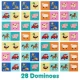 Domino cu Imagini Boppi, 28 piese, Ferma Domino cu Imagini Boppi, 28 piese, Ferma
