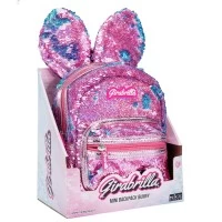 Ghiozdan Girabrilla Bunny model Iepuras cu paiete reversibile