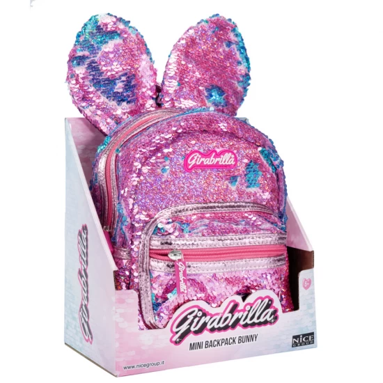 Ghiozdan Girabrilla Bunny model Iepuras cu paiete reversibile