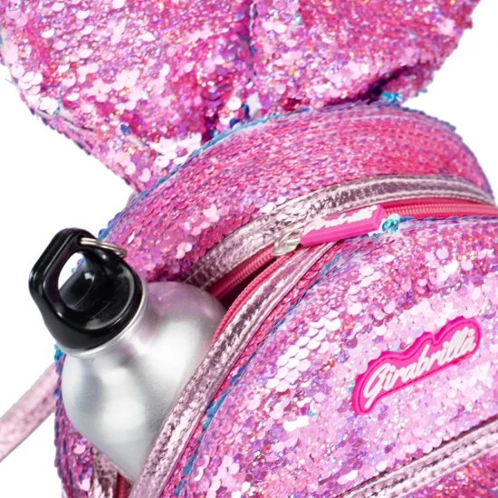 Ghiozdan Girabrilla Bunny model Iepuras cu paiete reversibile