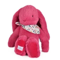 Iepuras Doudou jucarie de plus, 35 cm, fucsia