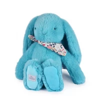 Iepuras Doudou jucarie de plus, 35 cm, turcoaz