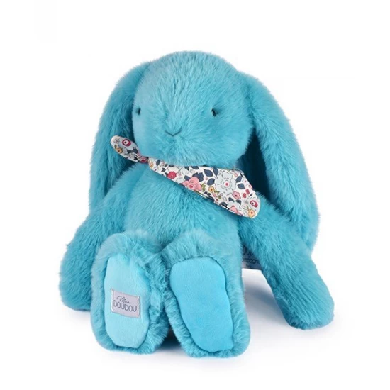 Iepuras Doudou jucarie de plus, 35 cm, turcoaz