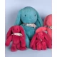 Iepuras Doudou jucarie de plus, 35 cm, turcoaz