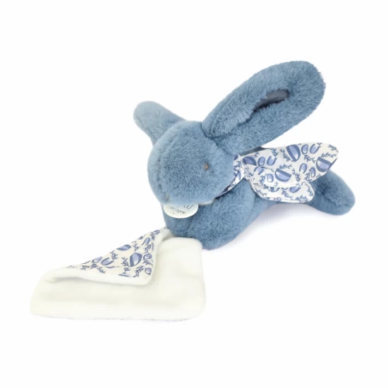 Jucarie de plus bebelusi iepuras doudou 16 cm albastru Jucarie de plus bebelusi iepuras doudou 16 cm albastru