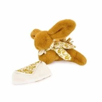 Jucarie de plus bebelusi iepuras doudou 16 cm maro