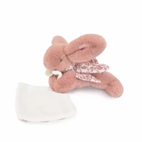 Jucarie de plus iepuras doudou 16 cm roz