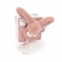 Jucarie de plus iepuras doudou 16 cm roz