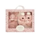 Set Botosei si Jucarie de Plus Iepuras Doudou Roz Set Botosei si Jucarie de Plus Iepuras Doudou Roz