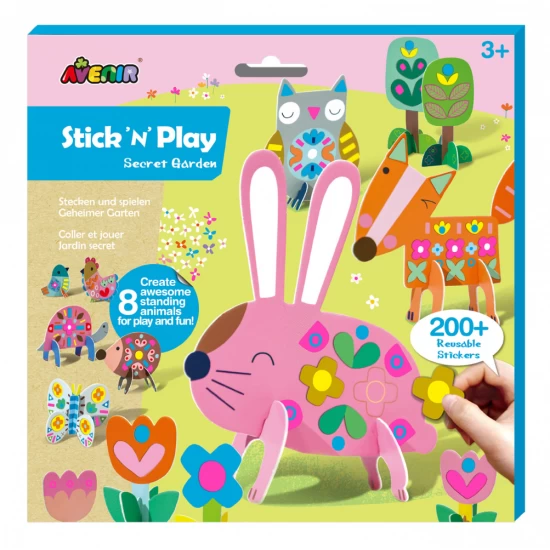 Joc creativ Stick N Play cu scene 3D si stickere repozitionabile - Gradina Secreta Joc creativ Stick N Play cu scene 3D si stickere repozitionabile - Gradina Secreta