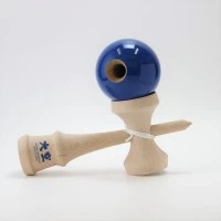 Joc de indemanare din lemn Kendama Ozora 18 cm - Albastru