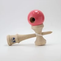 Joc de indemanare din lemn Kendama Ozora 18 cm - Roz