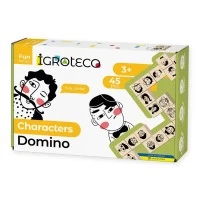 Joc Domino din lemn Personaje 45 piese