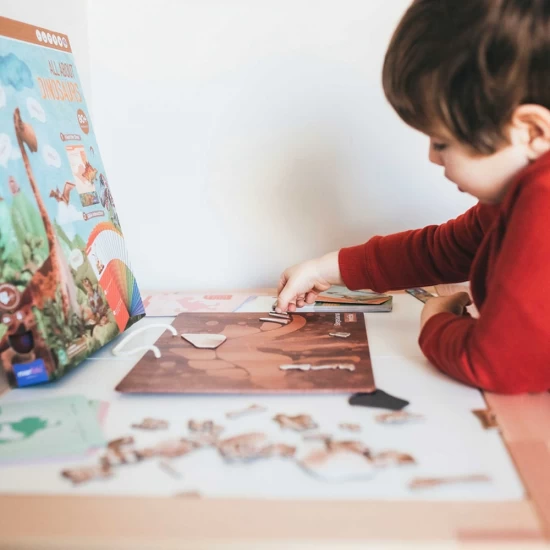 Joc educativ magnetic - Totul despre Dinozauri Joc educativ magnetic - Totul despre Dinozauri
