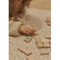 Joc Mahjong din lemn pentru copii 49 piese