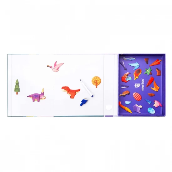 Joc puzzle magnetic de arta si asociere - Lumea dinozaurilor Joc puzzle magnetic de arta si asociere - Lumea dinozaurilor