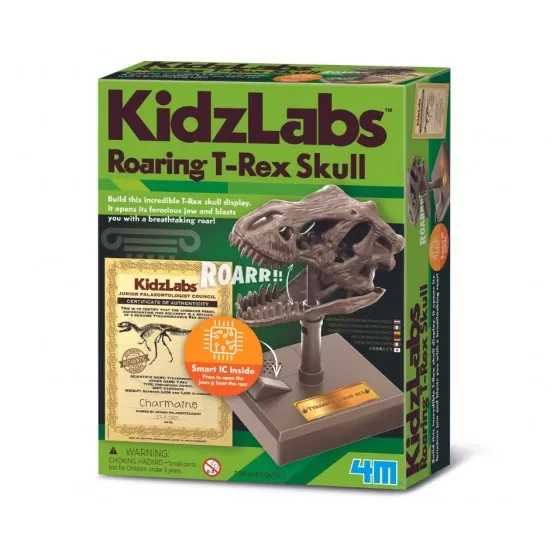 Jucarie asamblare craniu T-Rex cu sunete KidzLabs Jucarie asamblare craniu T-Rex cu sunete KidzLabs