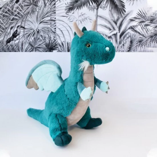 Jucarie moale din plus Dragon 25 cm verde