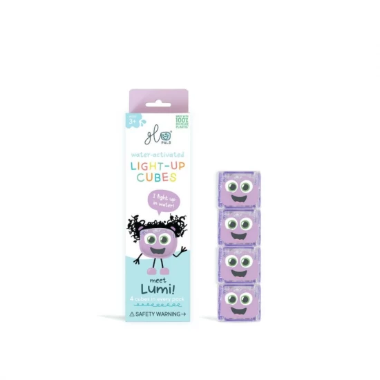 Jucarie senzoriala luminoasa pentru baie Lumi Glo Cube mov Jucarie senzoriala luminoasa pentru baie Lumi Glo Cube mov