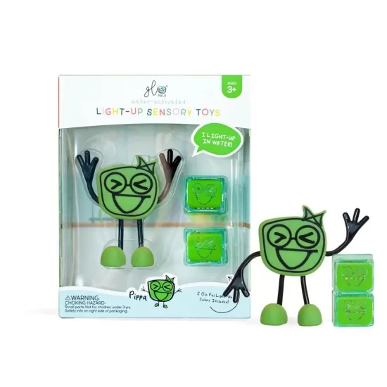Jucarie senzoriala luminoasa pentru baie Pippa Glo Pal verde Jucarie senzoriala luminoasa pentru baie Pippa Glo Pal verde