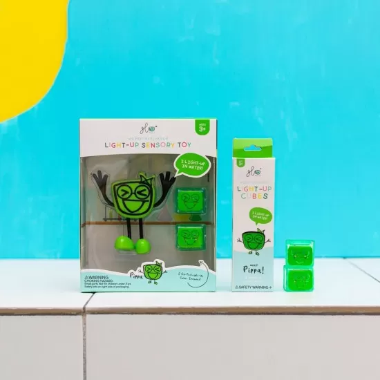 Jucarie senzoriala luminoasa pentru baie Pippa Glo Pal verde Jucarie senzoriala luminoasa pentru baie Pippa Glo Pal verde
