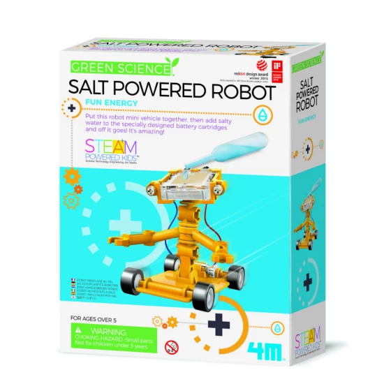 Kit constructie Robot alimentat cu sare, Stiinta Verde - Green Science Kit constructie Robot alimentat cu sare, Stiinta Verde - Green Science