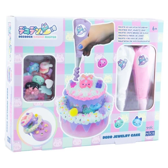 Kit creativ Decoden, Caseta de bijuterii de decorat cu pasta colorata, +6 ani
