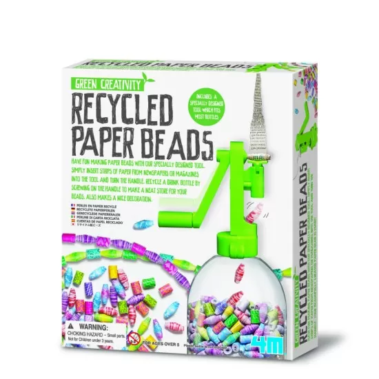 Kit creativ - Margele din hartie reciclata, Green Creativity Kit creativ - Margele din hartie reciclata, Green Creativity