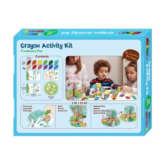 Kit de activitati cu creioane colorate - Distractie in casuta din copac Kit de activitati cu creioane colorate - Distractie in casuta din copac