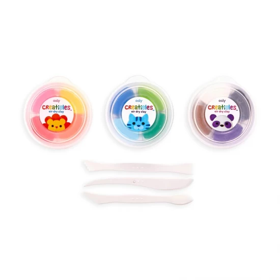 Kit DIY plastilina cu uscare la aer - Set de 12 culori si 3 ustensile Kit DIY plastilina cu uscare la aer - Set de 12 culori si 3 ustensile