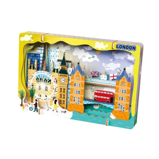 Kit DIY Peisaj Urban 3D din lemn - Londra