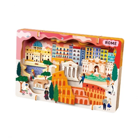 Kit DIY Peisaj Urban 3D din lemn - Roma