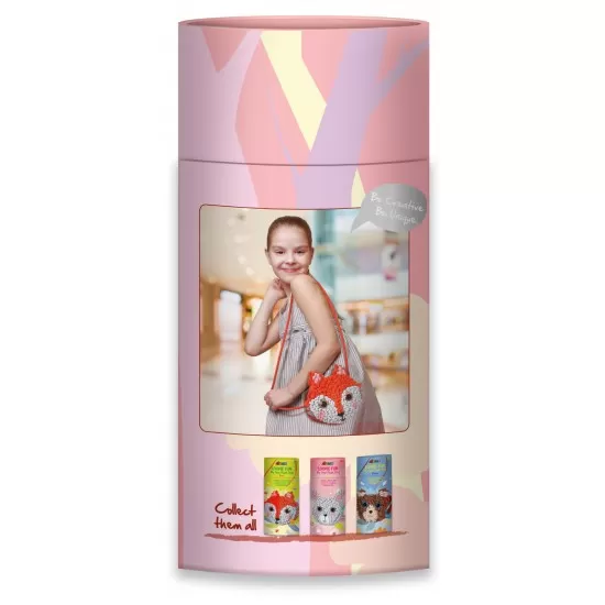 Set creativ DIY Loopie Fun - Prima mea geanta de plus bucle Iepuras Set creativ DIY Loopie Fun - Prima mea geanta de plus bucle Iepuras